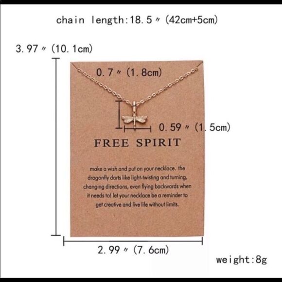 Free Spirit Dragonfly Necklace   - Picture 2 of 2